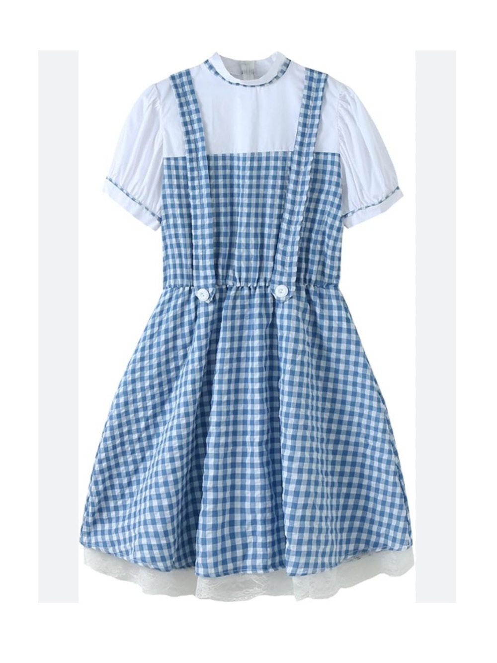 THE WIZZARD OF OZ Dorothy blue gingham Halloween costume dress